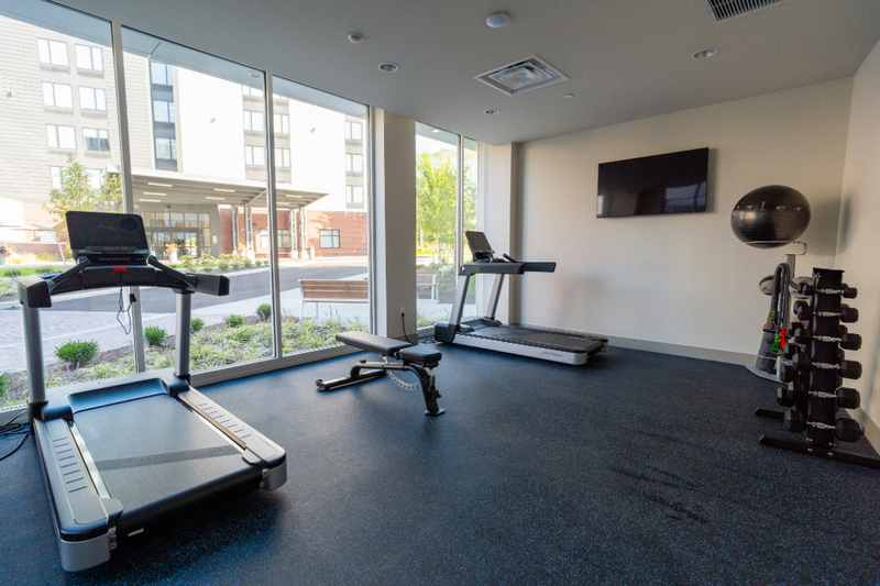 Fitness center at The Bailey at Bridge Park
